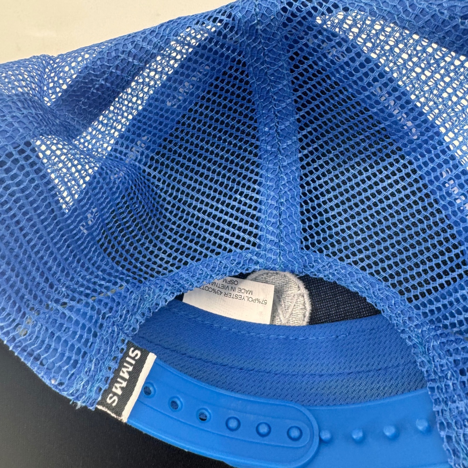 Simms Fishing Products Blue Vr Logo Trucker Hat Snapback Mesh Cap Osfm — image 5 of 7
